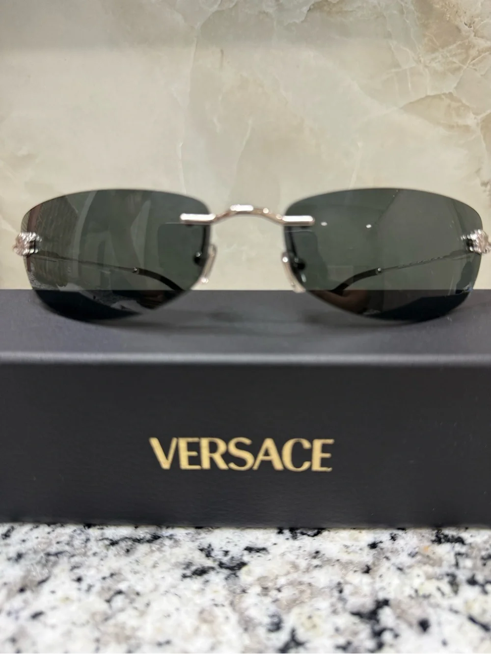 Versace Men’s Rimless Sunglasses